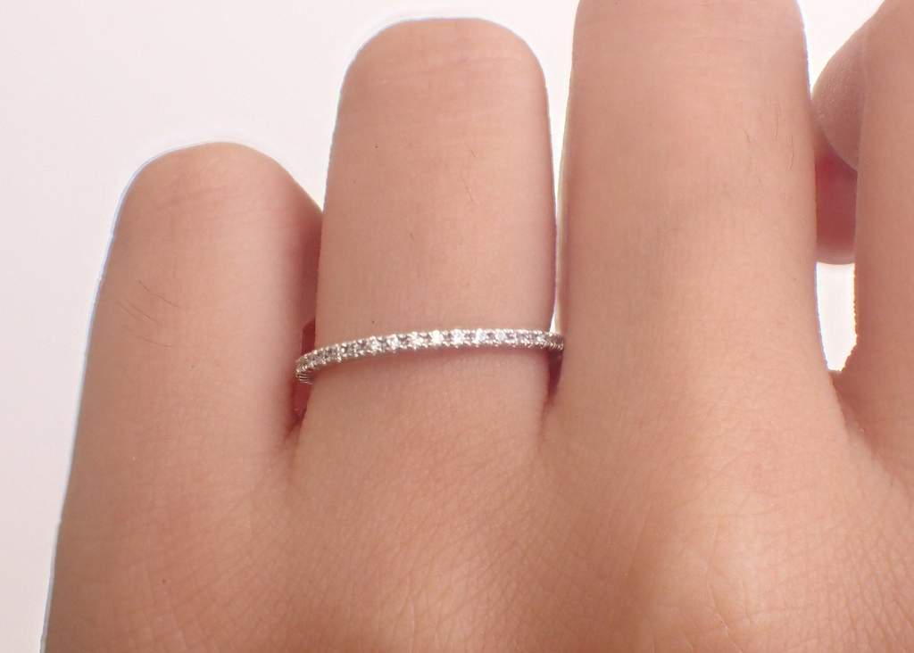 Thin eternity band on sale diamond