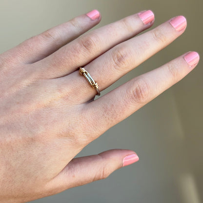 Silver and Gold Wrap Ring