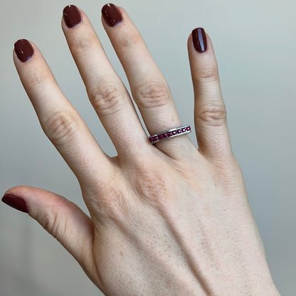 Ruby Bar Square Ring