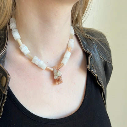 Aragonite Moonstone Necklace