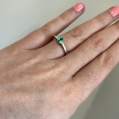 Emerald and Diamond Ring