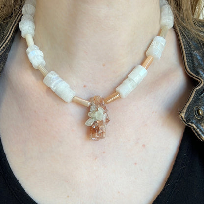 Aragonite Moonstone Necklace