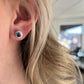Sapphire Diamond Halo Earrings
