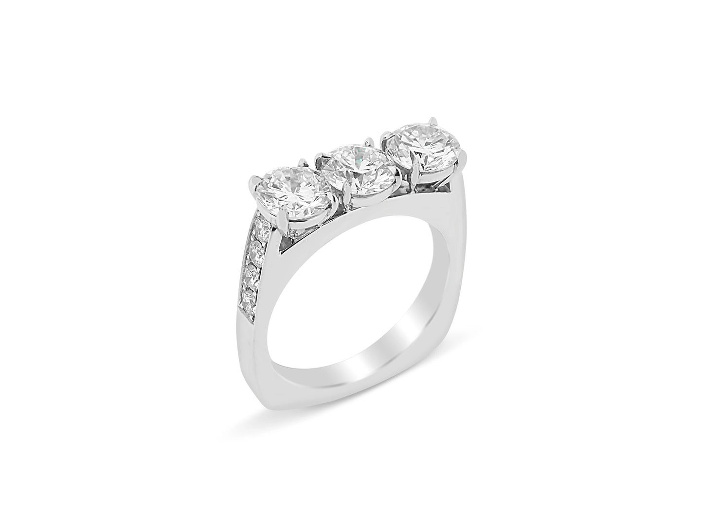 Custom 3 Diamond Ring