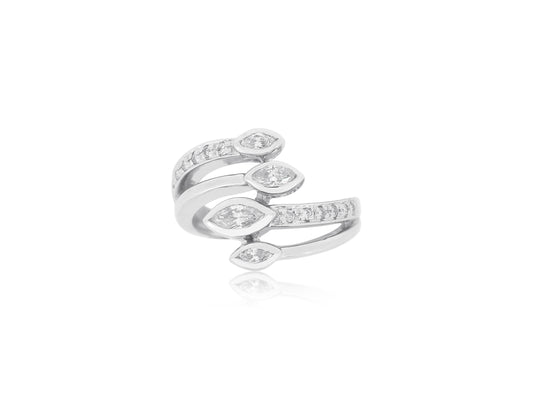 Marquise Diamond By Pass Ring