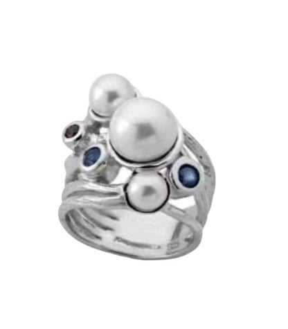 Triple Pearl Ocean Ring