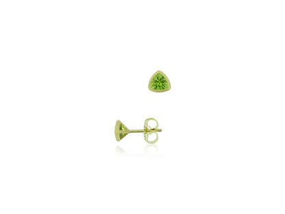 Trillion Peridot Studs