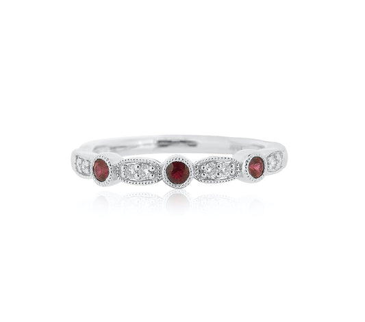 Ruby and Diamond Stacking Band