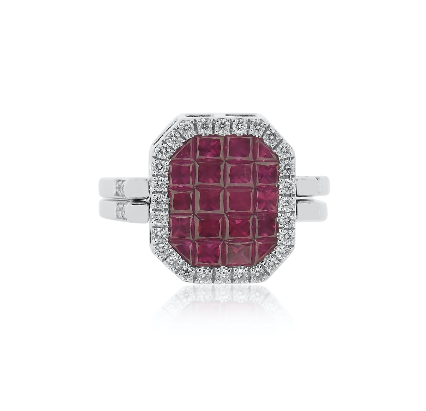 Ruby and Diamond Interchangeable Ring