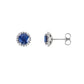 Sapphire Diamond Halo Earrings