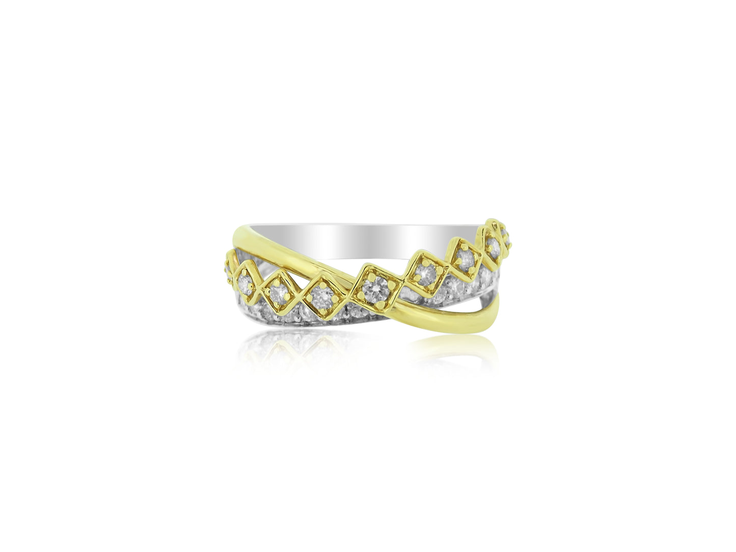 Yellow and White Overpass Ring