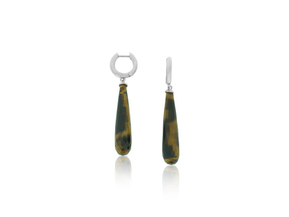 Tigers Eye Hoop Earring Drops