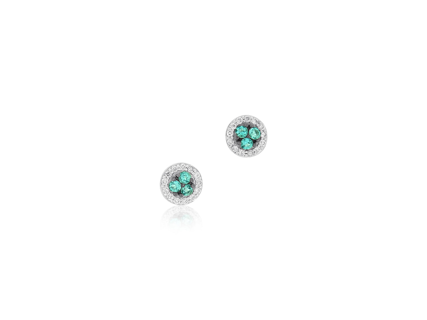 Topaz Diamond Cluster Earrings