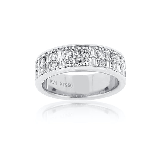 Custom Platinum Band in Diamonds